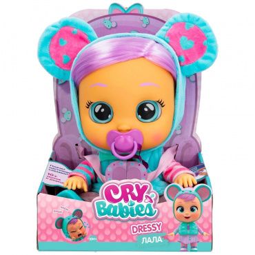 40888 Игрушка Cry Babies Плачущий младенец Лала Dressy интерактивная IMC toys